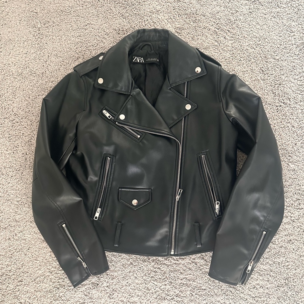 ZARA faux leather jacket